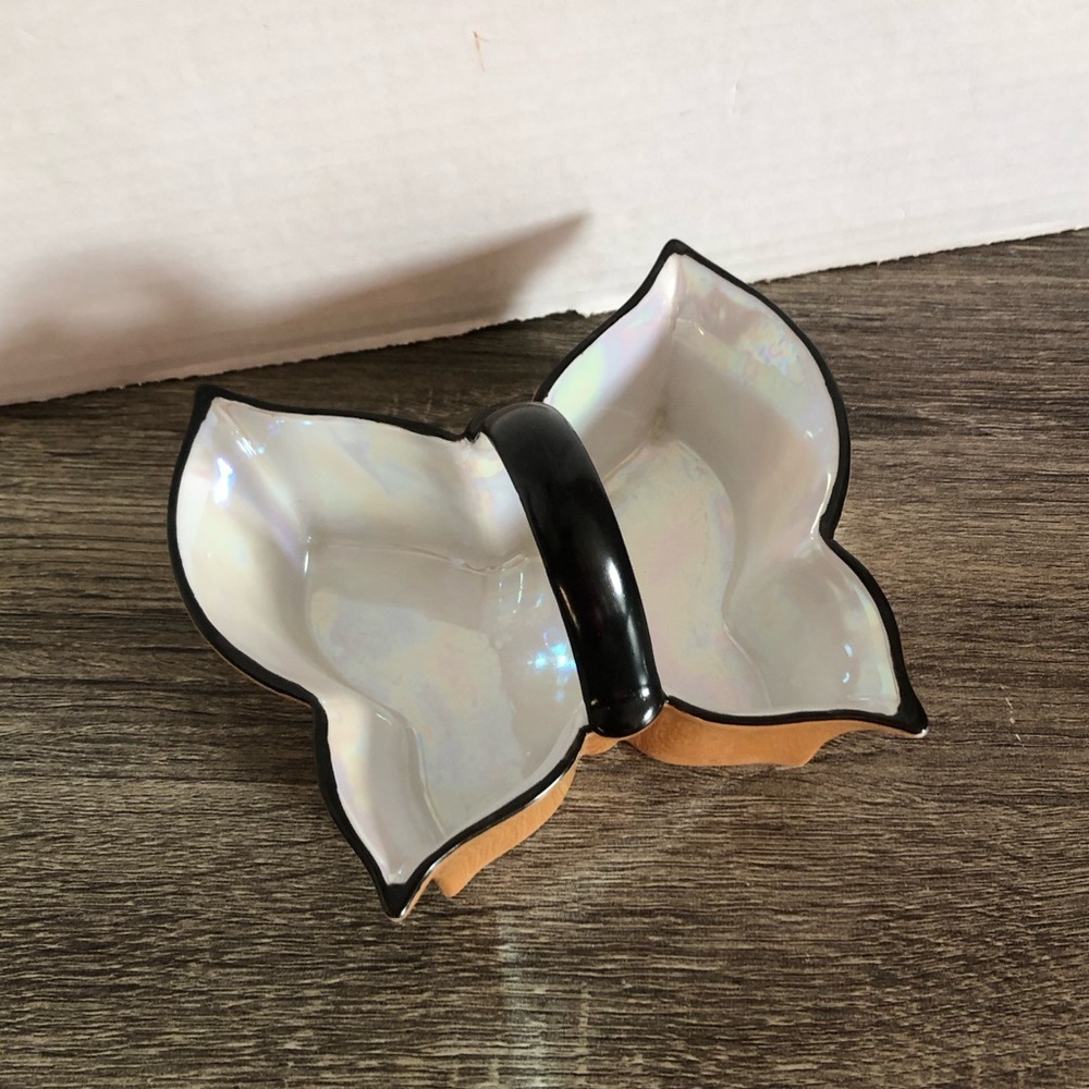 Vtg Noritake Butterfly Dish with Handle